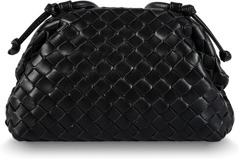 BRYCTSISEN Woven Clutch Purse for Women Fashion Small Square Handbag Vintage Premium Bag PU Leather Handmade Bag in Saudi Arabia