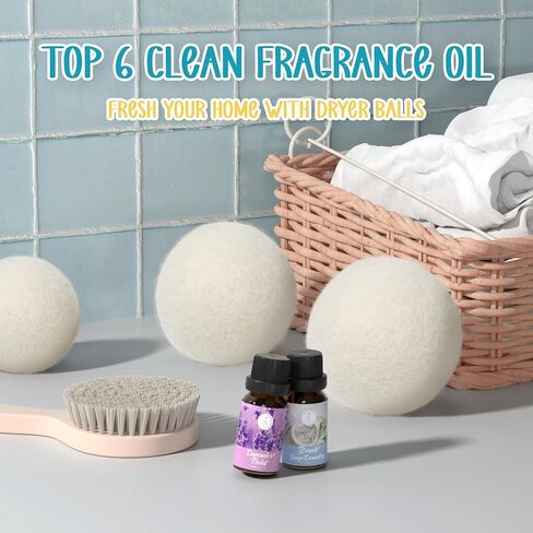 Clean Essential Oils Set, SoulOrigin Fragrance Oil Gift Set for Oil Diffusers, Scented Oils 6x10ml - Beach Sage Laundry Detergent, Citrus Burst, Lavender Fields, Fresh Linen, Warm Petals, Fresh Cotton in Saudi Arabia
