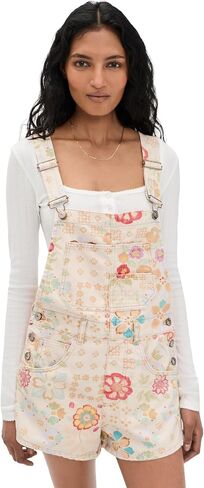Free People Women's Ziggy Printed Shortalls in Kuwait