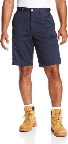 ملابس العمل المهنية من Dickies LR337NV من القطن بمقاس مريح للرجال مع قفل معدني، أزرق داكن in Kuwait