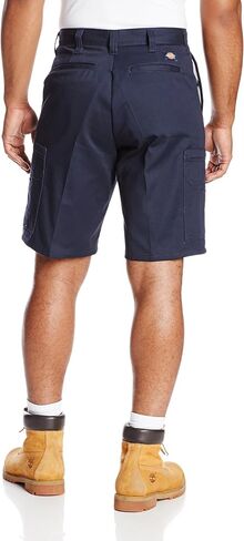 ملابس العمل المهنية من Dickies LR337NV من القطن بمقاس مريح للرجال مع قفل معدني، أزرق داكن in Kuwait