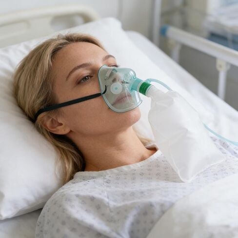 ANSNF 2 Pack High Flow Oxygen Mask for Adults, Non Rebreather Oxygen Mask with Reservoir Bag, Portable Oxygen Face Mask with 6.6' Tube & Adjustable Elastic Strap, Size M L in Saudi Arabia