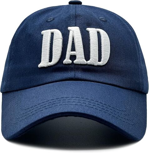 Dad Hats for Men, 3D Embroidered Adjustable Cotton Baseball Cap, Father's Day Birthday Gifts from Daughter Son Wife in Saudi Arabia