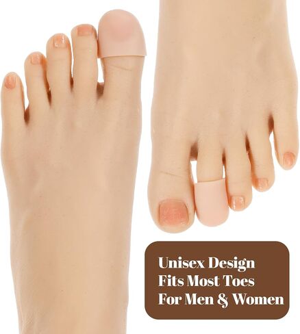 16 Pcs Big Toe Protectors, Soft Silicone Toe Bandages for Big Toes, Waterproof Toes Caps Guards Ideal for Ingrown Toenails, Blisters & Corns (Skin Tone, Small: 0.98 x 0.59 x 0.59 in) in Saudi Arabia