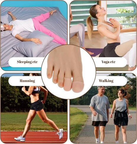 16 Pcs Big Toe Protectors, Soft Silicone Toe Bandages for Big Toes, Waterproof Toes Caps Guards Ideal for Ingrown Toenails, Blisters & Corns (Skin Tone, Small: 0.98 x 0.59 x 0.59 in) in Saudi Arabia