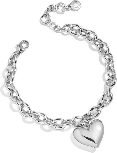 BaubleBar Millie Bubble Heart Bracelet - Beautiful, Trendy Bracelet for Women, Fashion Jewelry, Chain-Link Style, Bubble Heart, Perfect for Gifting in Kuwait