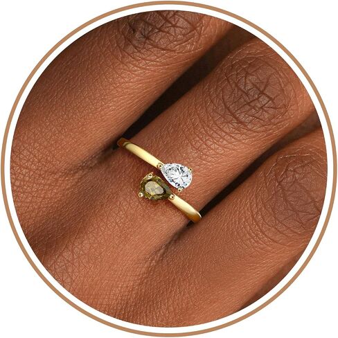 Btysun Graduation Gifts for Women Daughter Birthstone Rings for Women Birthday Gift Silver Gold Rings Adjustable 1-12 Months Promise Ring Stocking Stuffers Anniversary Birthday Jewelry in Kuwait