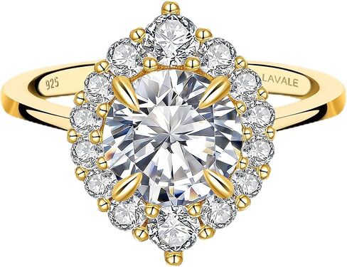 LAVALE Round Cut Moissanite Wedding Band for Women, Brilliant D Color VVS1 Clarity Classic Lab Created Diamond Solitaire Ring 18K White Yellow Rose Gold Vermeil 4 Claw Knife Edge Moissanite Rings in Saudi Arabia