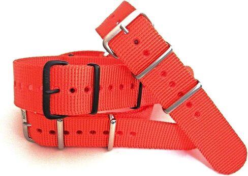 NATO-G10® Xtreme ORANGE Strap Heavy Ballistic G10 Nylon UTC Sport Dive Military Smart watch band USA Stock 20mm 22mm in Saudi Arabia