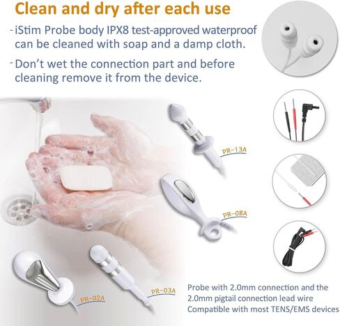iStim Medical Probe for Pelvic Floor Electrical Muscle Stimulation, Incontinence Relief - PR-03A ompatible with Incontinence EMS Machine in Kuwait