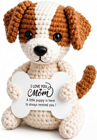 Funny Dog Gifts for Women Girls Men Boys Graduation Birthday Fathers Day Christmas Stocking Stuffers Presents, Mini Cute Puppy Dog Emotional Positive Support Crochet Desk Decor Accessories in Saudi Arabia