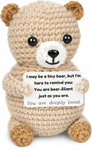 SIOTMERA Positive Crochet Dog Gifts for Women Men - Handmade Dog Crochets Animals Funny Gifts, Anniversary Birthday for Friends Mom Boyfriend Girlfriend Wife Husband Coworker in Kuwait