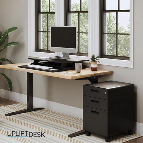 3-Drawer File Cabinet, Rolling (Industrial Style) by Uplift Desk in Saudi Arabia