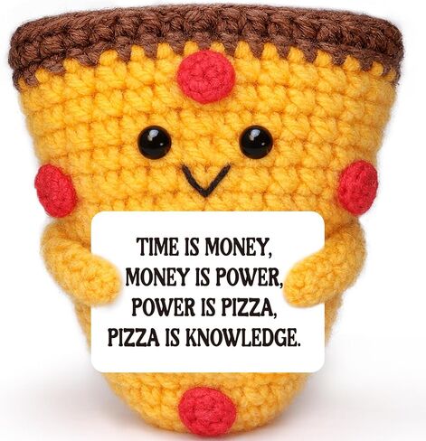 Mini Fathers Day Birthday Gifts from Daughter Son Wife for Dad Handmade Crochet Pizza Father's Day Appreciation Gift for Dads Papa Father Bonus Stepdad Daddy Husband Father-in-Law Best Dad Ever Gift in Saudi Arabia