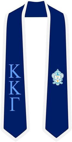 Kappa Kappa Gamma Greek 2 Tone Lettered Graduation Sash Stole in Kuwait