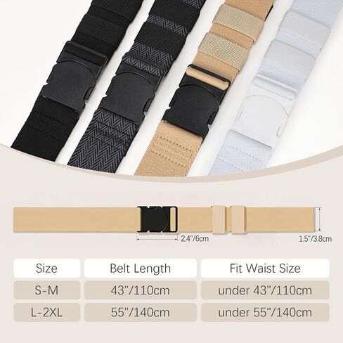 Waist Wow No Show Invisible Elastic Belts for Women Men Adjustable Web Stretch Belt with Non-Metal Buckle for Jeans Pants in Kuwait