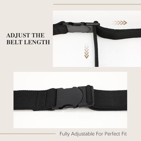 Waist Wow No Show Invisible Elastic Belts for Women Men Adjustable Web Stretch Belt with Non-Metal Buckle for Jeans Pants in Kuwait