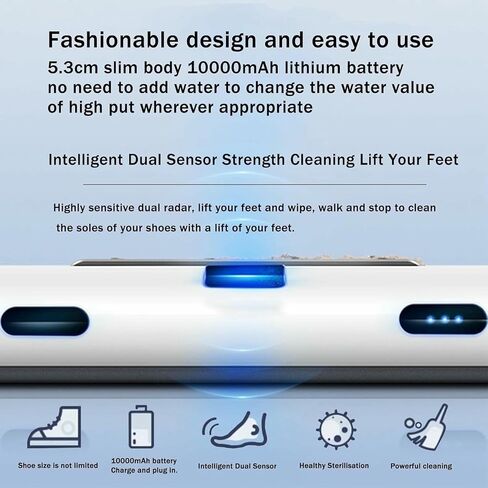 Rechargeable Automatic Shoe Polisher - Fully Automatic Sole Cleaner Machine, 260RPM Waterless Cleaning for Home & Office - Effortless Shoe Care Solution in Kuwait