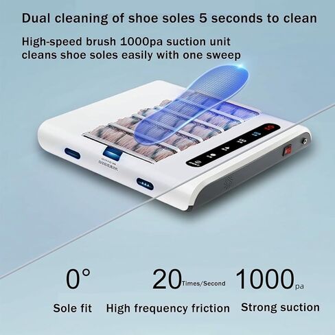 Rechargeable Automatic Shoe Polisher - Fully Automatic Sole Cleaner Machine, 260RPM Waterless Cleaning for Home & Office - Effortless Shoe Care Solution in Kuwait