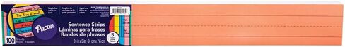 PACON - ASE Pacon Sentence Strips, 24 x 3 Inches, Assorted Colors, 100/Pack (PAC5165) in Saudi Arabia