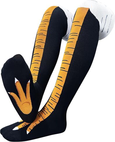 Chicken Leg Socks for Women Men Funny Novelty Crazy Sock White Elephant Gifts for Adults Gag Gift Chicken Feet Socks in Saudi Arabia