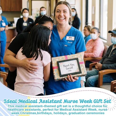 Glitopper 3 Pcs End of Year Medical Assistants Gift Set for Women Canvas Bags Socks Nurse Week End of Year Gift in Kuwait
