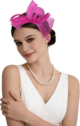 Fascinators Hats for Women Fascinator Headband Tea Party Hat Derby Hats for Cocktail, Wedding, Fancy Dress Party in Kuwait