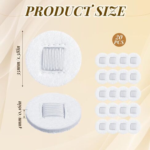 SynHHergyx Hair Band Pad, 20 Pcs 1.4 Inch Felt Headband Pad Headband Fascinator Base Making Kit for Tea Party Weddings Decorations Handmade DIY (White) in Kuwait