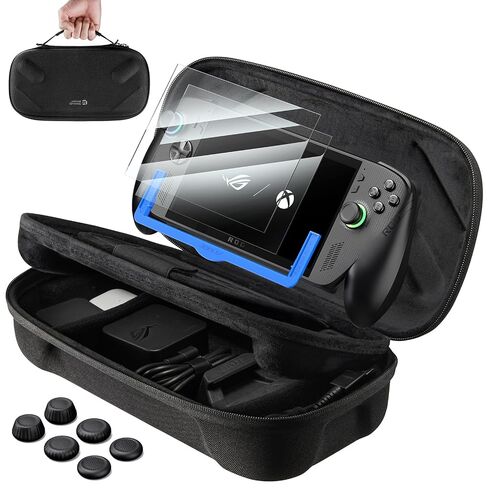 JSAUX Carrying Case for ROG Xbox Ally X, 3-in-1 Accessories Bundle with 2 Screen Protectors + Alignment Frame, 6 Thumb Grips, Dual-Layer Portable Travel Bag, All-in-One Protection for ROG Xbox Ally in Kuwait