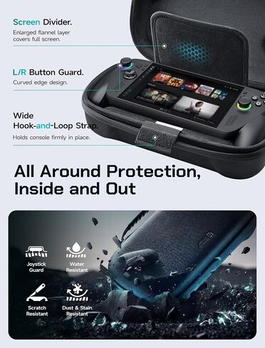 JSAUX Carrying Case for ROG Xbox Ally X, 3-in-1 Accessories Bundle with 2 Screen Protectors + Alignment Frame, 6 Thumb Grips, Dual-Layer Portable Travel Bag, All-in-One Protection for ROG Xbox Ally in Kuwait