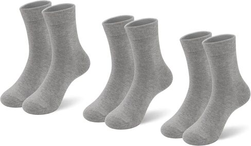 Kids Crew Viscose Bamboo Socks Thin Breathable School Uniform Dress Quarter Soft Socks for Boy Girl 3/6 Pairs in Kuwait