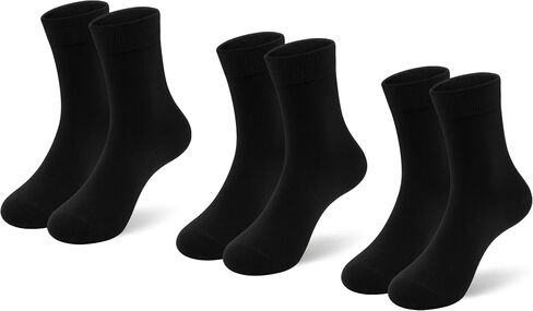 Kids Crew Viscose Bamboo Socks Thin Breathable School Uniform Dress Quarter Soft Socks for Boy Girl 3/6 Pairs in Kuwait
