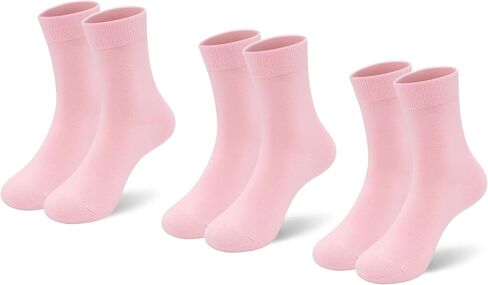 Kids Crew Viscose Bamboo Socks Thin Breathable School Uniform Dress Quarter Soft Socks for Boy Girl 3/6 Pairs in Kuwait