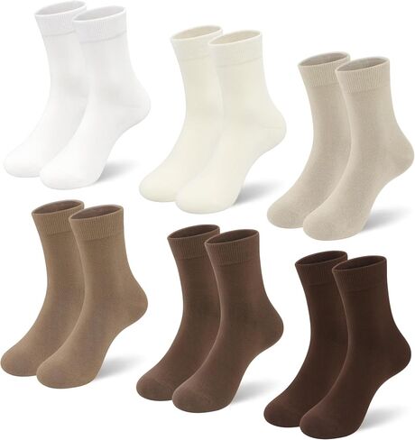 Kids Crew Viscose Bamboo Socks Thin Breathable School Uniform Dress Quarter Soft Socks for Boy Girl 3/6 Pairs in Kuwait