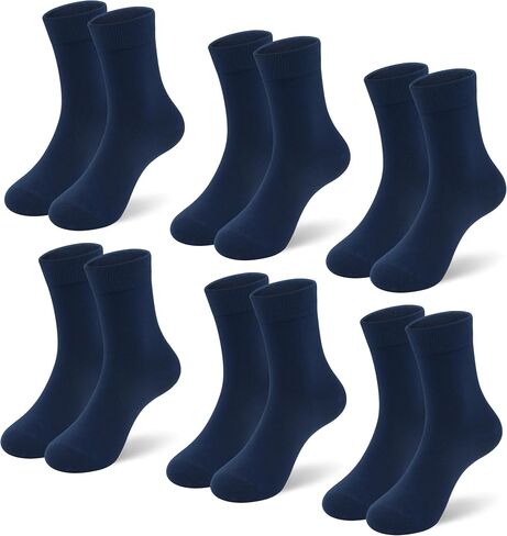 Kids Crew Viscose Bamboo Socks Thin Breathable School Uniform Dress Quarter Soft Socks for Boy Girl 3/6 Pairs in Kuwait