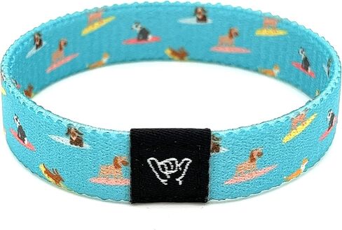 Hang Loose Bands - Coastal Surfer Beach Bracelet for Men, Women & Teens - Comfy Summer - Boho Reversible Wristband- Surf Pups| Small: 6.5" (most common fitting size) in Saudi Arabia