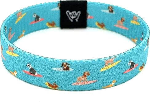 Hang Loose Bands - Coastal Surfer Beach Bracelet for Men, Women & Teens - Comfy Summer - Boho Reversible Wristband- Surf Pups| Small: 6.5" (most common fitting size) in Saudi Arabia