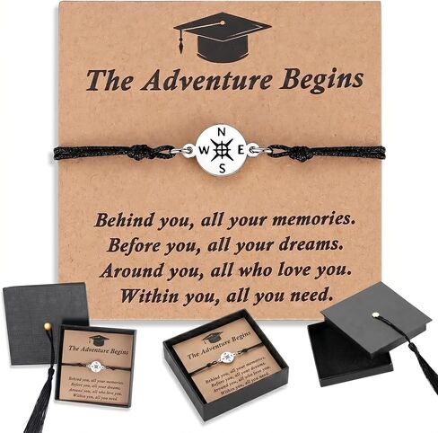 Unique Graduation Gifts 2026 for Her Him - Adjustable Link Bracelet with Grad Cap Box, Class of 2026 Jewelry, Personalized Senior Keepsake for College High School Middle School Grads, Unisex in Saudi Arabia