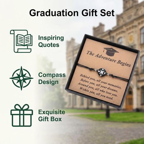 Unique Graduation Gifts 2026 for Her Him - Adjustable Link Bracelet with Grad Cap Box, Class of 2026 Jewelry, Personalized Senior Keepsake for College High School Middle School Grads, Unisex in Saudi Arabia