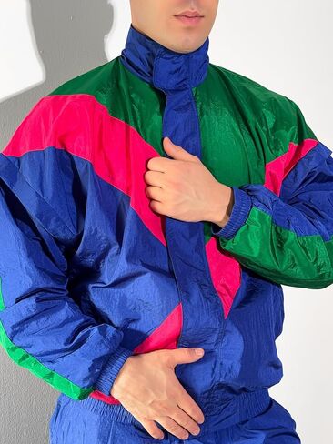 Mens Retro Tracksuit Set M-XL, 80s and 90s Outfit for Men in Saudi Arabia