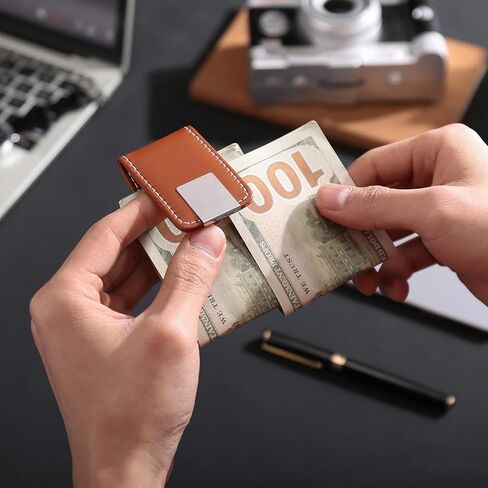 Men's Magnetic Money Clip Wallet Credit Card Holder Pocket Cash Wallet for Men in Saudi Arabia