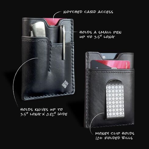 OCASO - Leather Pocket Knife Wallet with Money Clip, holds small pocket knife 85WAL in Saudi Arabia