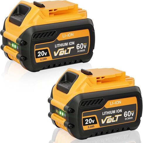 2Pack 8.0Ah Max Replacement for Dewalt 20V Battery Lithium Compatible with XR DCB200 DCB201 DCB206 DCB204 DCB207 DCD/DCF/DCG Series in Saudi Arabia