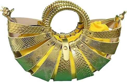 Women PU Leather Top Handle Handbag Detachable Strap Crossbody Shoulder Purse Woven Basket Bag in Saudi Arabia