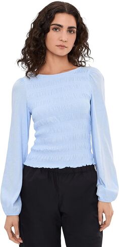 Madewell Women's Bonytail Elbow Sleeve Smocked Top in Kuwait