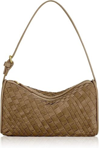 Mini Woven Bag, Leather Woven Handbag with Adjustable Strap, Small Purses for Women, Top-handle Bags, Mini Evening Bag in Saudi Arabia