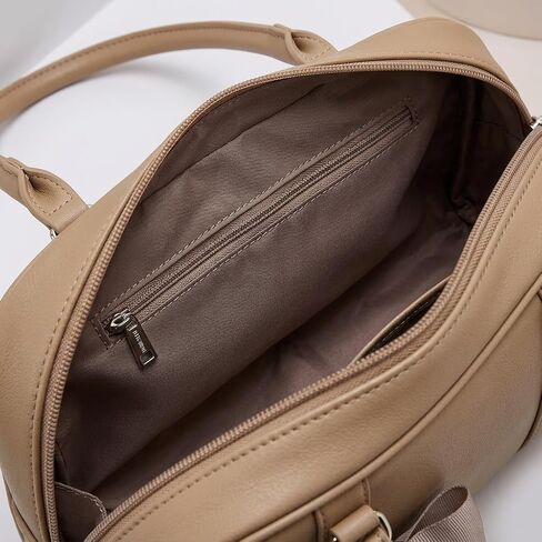Korean Casual Pillow Bag for Women - Trendy Tan Hobo Shoulder Handbag with Bow Detail in Saudi Arabia