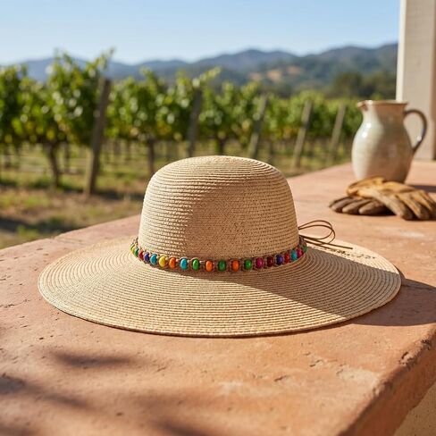 Hat Bands for Women Straw Hats Universal Colorful Beaded Cowboy Hatbands with Ribbon Decorations Western Style Belt Band for Hats Decorative Replacement Hat Bands for Womens Men in Saudi Arabia