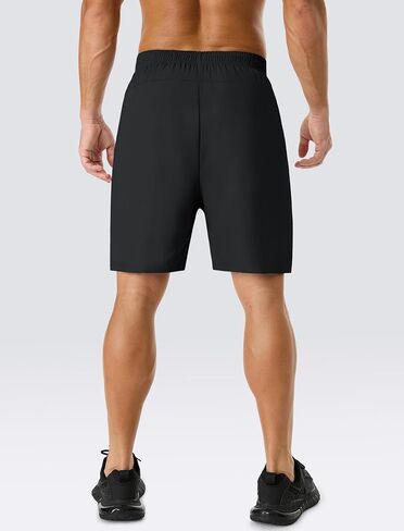 Mens Workout Running Shorts with 2 Zipper Pockets Quick Dry 7"/5" Gym Basketball Athletic Shorts for Men in Saudi Arabia