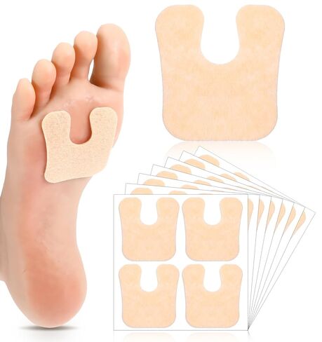 28Pcs Corn Pads for Feet, Callus Cushions For Feet U-Shaped Self-Adhesive Foot Pad Pressure Relief for Corns Calluses on Toes, Heels Ball of Foot, Stops Shoe Rubbing in Kuwait